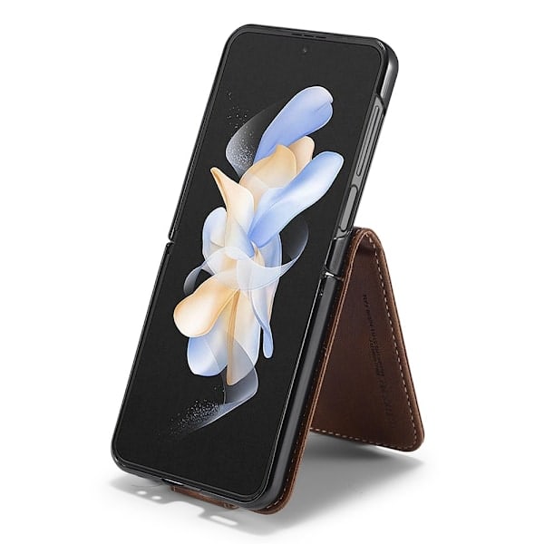 LC.IMEEKE Galaxy Z Flip 6 Kuori Korttitaskulla Ruskea