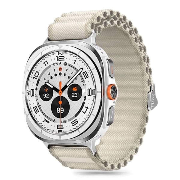 Tech-Protect Galaxy Watch Ultra 47 mm Armbånd Weave Pro Crayon White