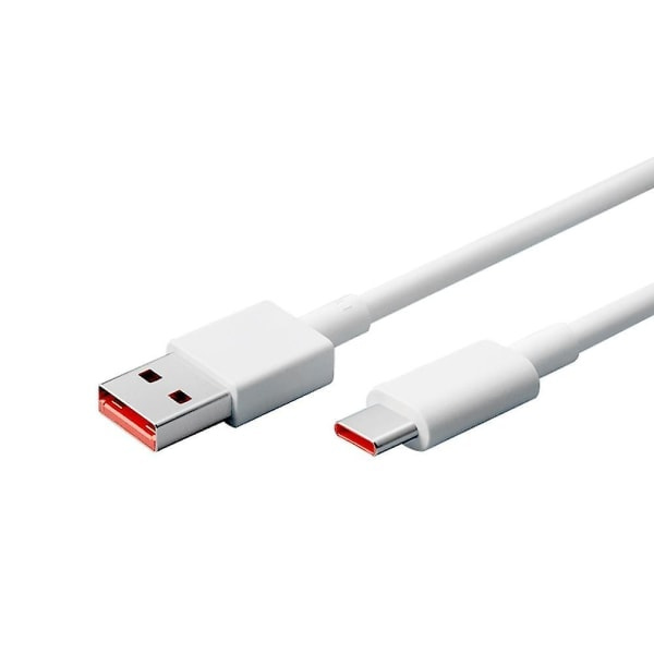 Xiaomi USB Type-C-kabel 6A Supersnabb Laddningsdatakabel Hållbar TPE USB-A till USB-C Laddningskabel Vit Ingen