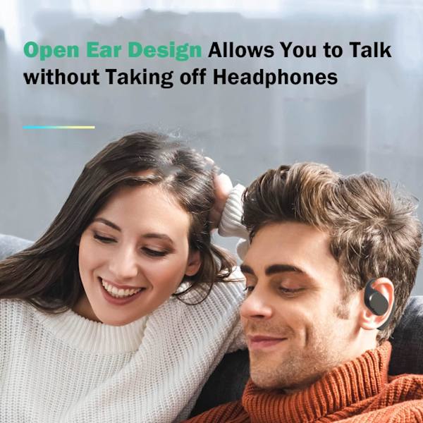 Öppna öronhörlurar Trådlösa Bluetooth Air Bone Conduction Hörlurar Head Set Bluetooth Öppna öronbenledning Öronproppar