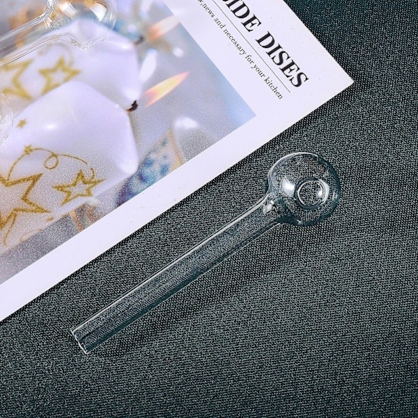10 kpl lasisia Pyrex-juomapillejä, pyöreä pää, uudelleenkäytettäviä, ympäristöystävällisiä