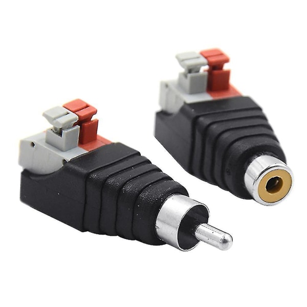 1 Pari Universaali Kaiutinjohto Kaapeli Audio Uros Rca Jack Liitin Adapteri-YNP