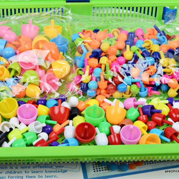 Barnpussel Mosaik Pegboard Pussel Barn Pegboard Pussel Pegboard Pussel Svampsnagel Pussel-YNP