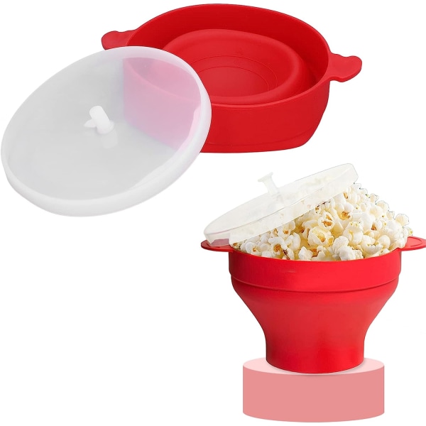 2 st hopfällbar popcornskål i silikon