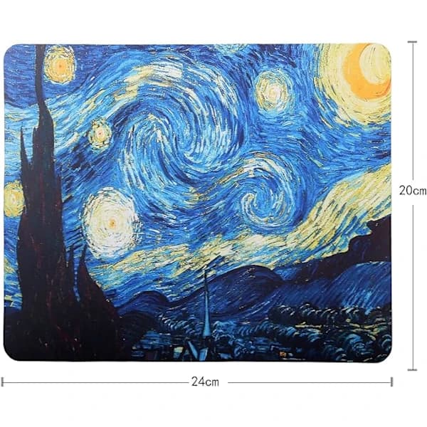 Mønstret musematte 24 x 20 x 0,3 cm for bærbare datamaskiner (6081)[co]