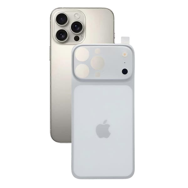 Bakre film för iPhone 15 Pro Max – Förvandla till 17 Pro Max Full Coverage PMMA Telefonskydd Silver