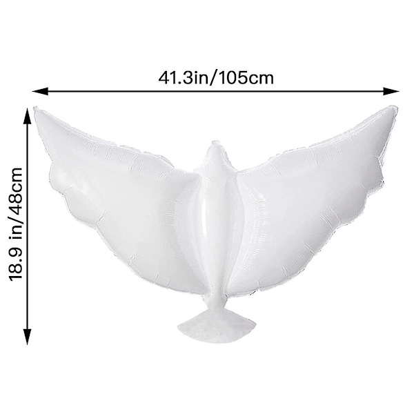 12-pack Dove Ballonger Minnesstund Släpp I , Biologiskt Nedbrytbara Vita Ängel Lyktor Begravning Fest Dekor