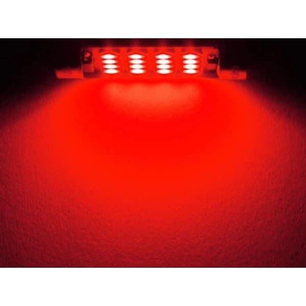 Panelbelysning 39mm röd 8-pack Led 2835SMD C5W SV8.5- röd[co]