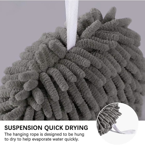 4 Chenillehanddukar Bollformade Handdukar Korall Fleece Mikrofiber Vattenabsorberande Mjuka Handdukar