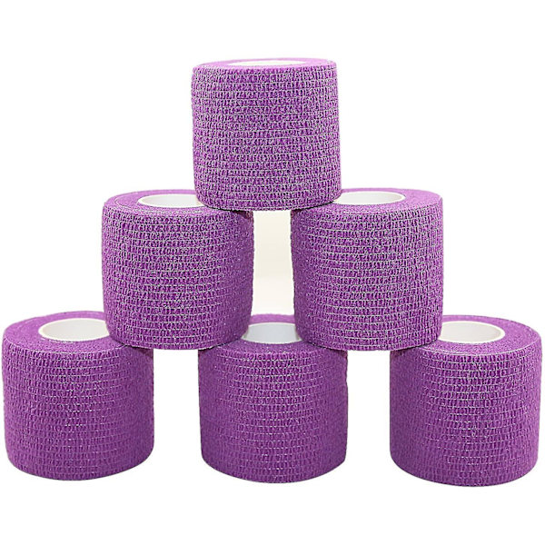 Självhäftande bandage elastisk bandage handledsbandage gipsrulle hundbandage djurbandage 5 cm x 6 band