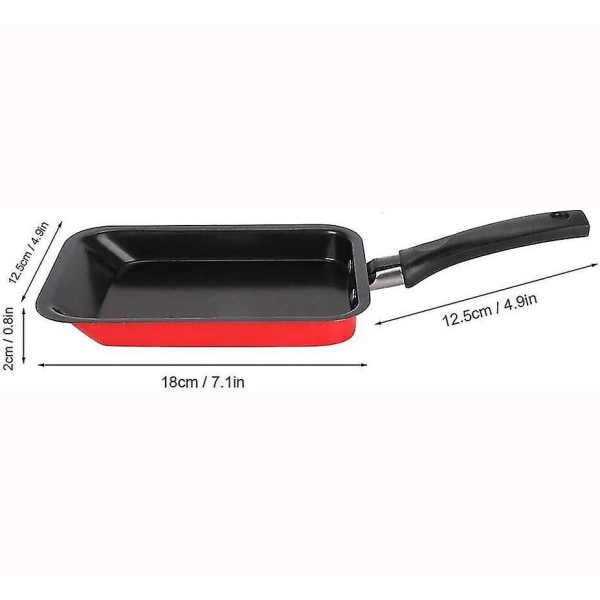 Omelettpanna, Äggpanna Sushi Pan, Non-stick Stekpanna Silikonspatel 18 X 12,5 X 2 Cm