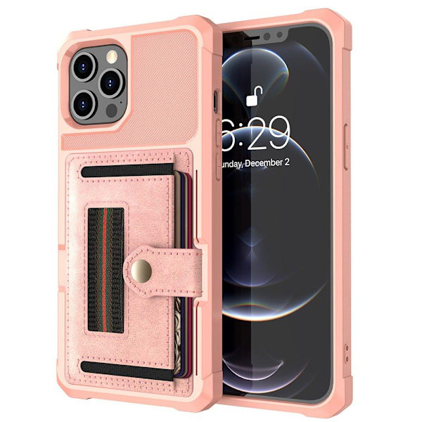 iPhone 12 Pro Max - Practical Stylish Case with Card Holder Blå
