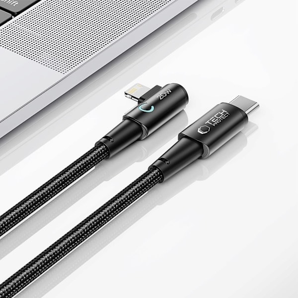 Tech-Protect 1 m 20W/3A PD Lightning - USB-C Kaapeli UltraBoost Harmaa