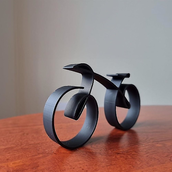 Cykel Metal Jern Kunst Minimalistisk Skulptur Rytter Desktop Ornament Hjem Indretning Gaver