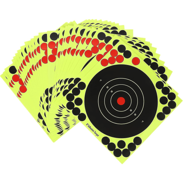 Pack Of 25 Targets Shooting Discs Bright Yellow Stick Splatter Self-adhesive Targets Yellow Targets