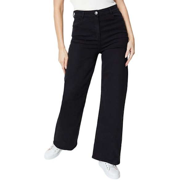 Principles Dame/Damer Bredbenede Jeans 16 UK Sort Black 16 UK