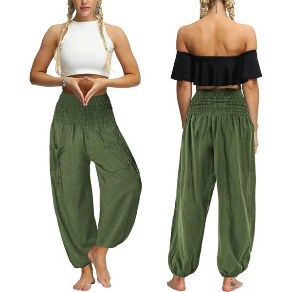 Unisex Hippie Harembysyt L?ys?t joogahousut