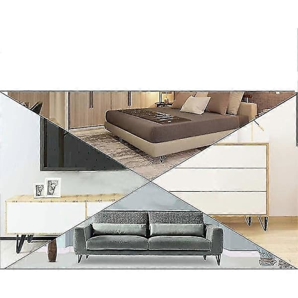 Set med 4 Metallben för Möbelbyte 15cm Svarta DIY Bordsben Möbelben Stolsben Sängmöbler Soffa Annat (silver)[CO]