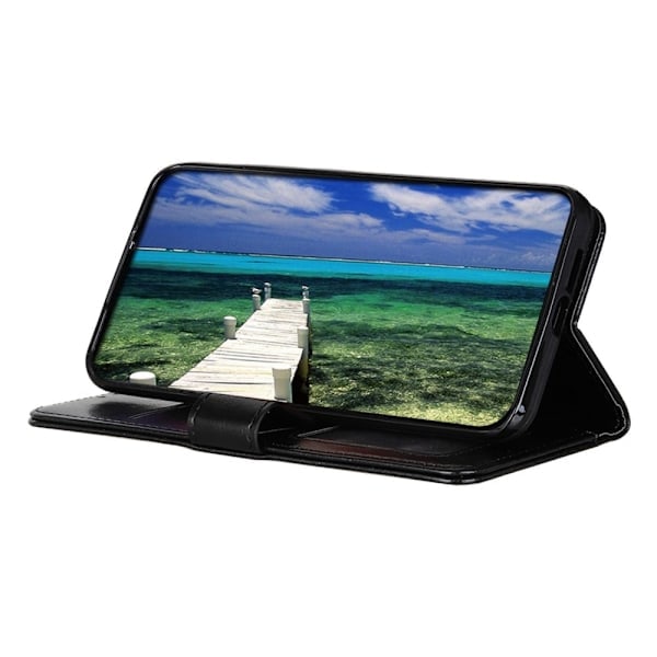Sony Xperia 5 IV Etui Crazy Horse Læder Sort