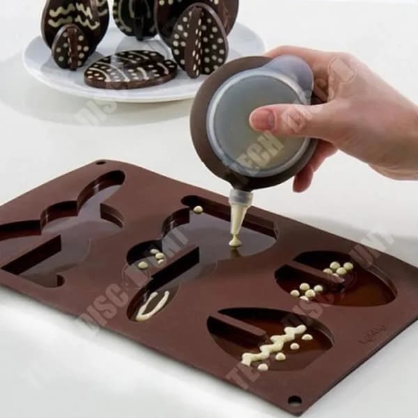 Macaron Decorator - TD® - Large Silicone Pot - 4 Pieces - Food Grade - Brown