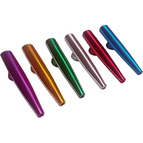 6 kpl Kazoo-instrumentti monipakkaus Kazoo 6 väriä Kazoos-yhdistelmäpakkaus -metalli Kazoo Lasten lahja Instrumentaalinen säestys -j
