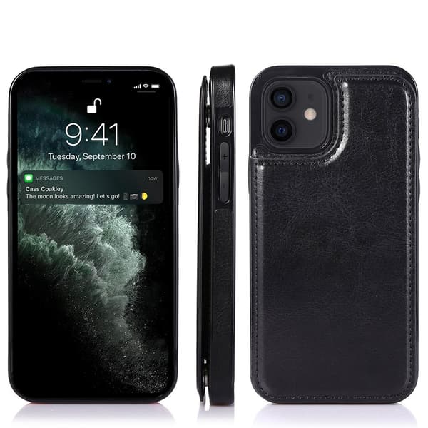 Smart Nkobee Skal med Kortfack - iPhone 12 Mini Mörkblå