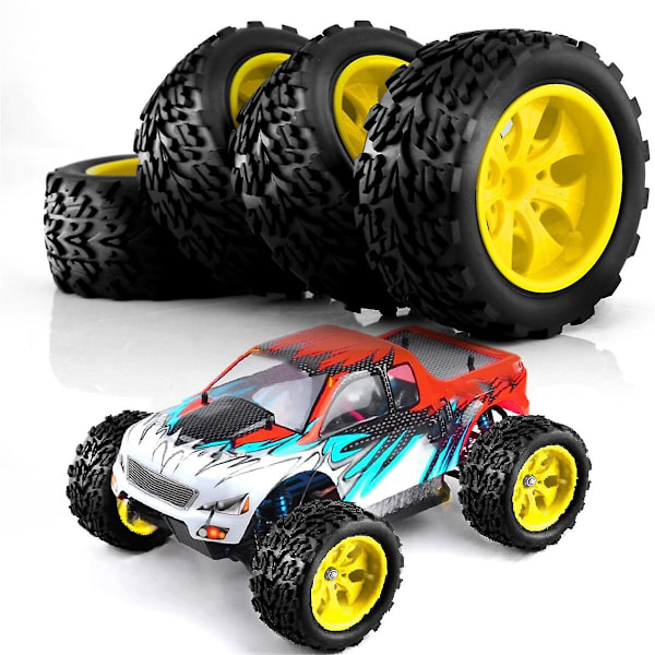 4 st 118mm 1/10 RC Däck Hjul Skuminsatser 12mm Hex för Arrma Redcat, Grön