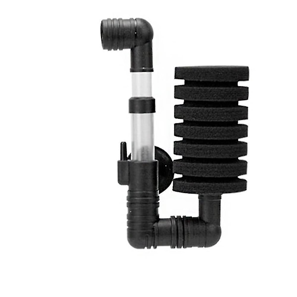 Luftpumpesvampfilter Biokjemisk svamp for akvarium fisktank opptil akvariefilter, svart