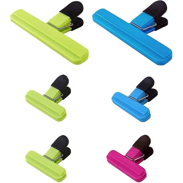 Large Sealing Clips Plastic Clips Heavy Duty Air Tight Seal Grip  - 6pcs(2pcs Big Clips + 4pcs Small Clips)