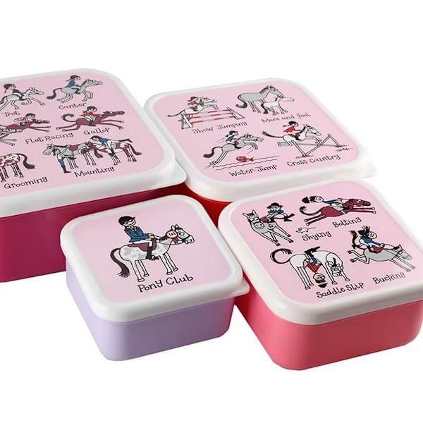 Tyrrell Katz Hest Snackboks Sett (4-pakning) Én Størrelse Flerfarget Multicoloured One Size