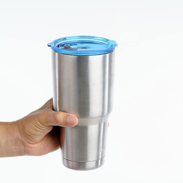 6-pack 30 oz tumblerlock för tumbler resemugg spill proof och stänkskyddande lock lock klassiska genomskinliga flip-ersättningslock