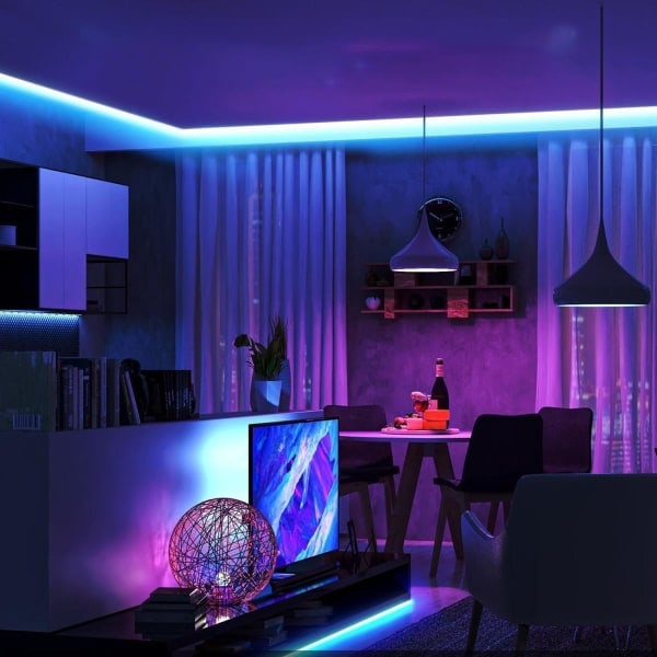 3m LED-nauhavalot RGB:llä / Valorengas / LED-nauha - USB-monivärinen