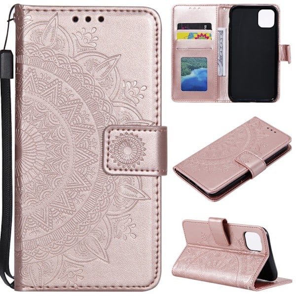 iPhone 11 Pro - Mandala Pung Etui - Rosaguld Rosaguld Rosaguld