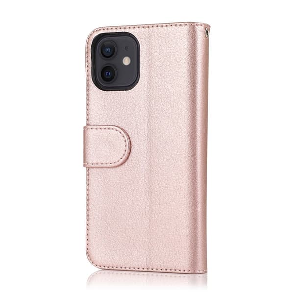 Stylish Practical Wallet Case - iPhone 12 Mini Svart