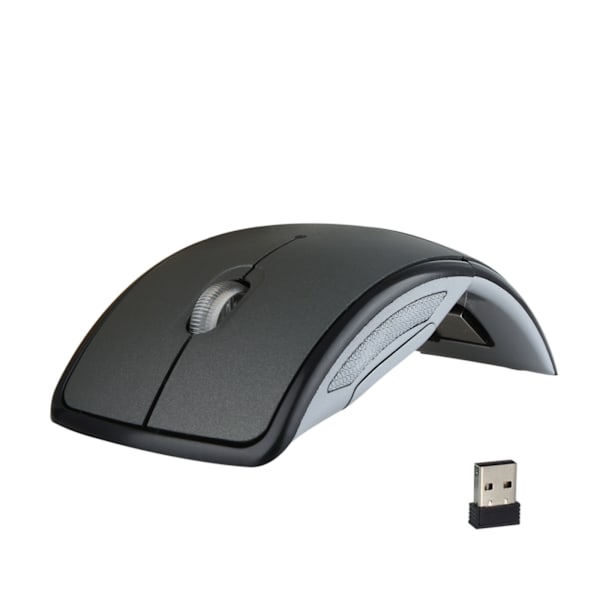 Trådløs Arc-mus 2.4G computer foldbar mus sammenklappelig mini rejsemus nem at bære til bærbar computer stationær computer (2 stk.)