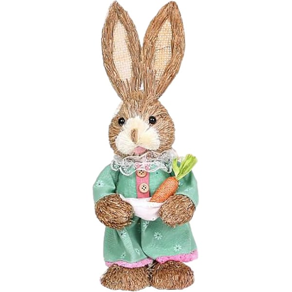 Standing Easter Bunny - 12.5" Standing Bunny Figurine With Carrot Basket - Straw Easter Bunnyj-429sw Portable Radio Fm/am(mw)/sw/usb/micro-sd/mp3, Rad