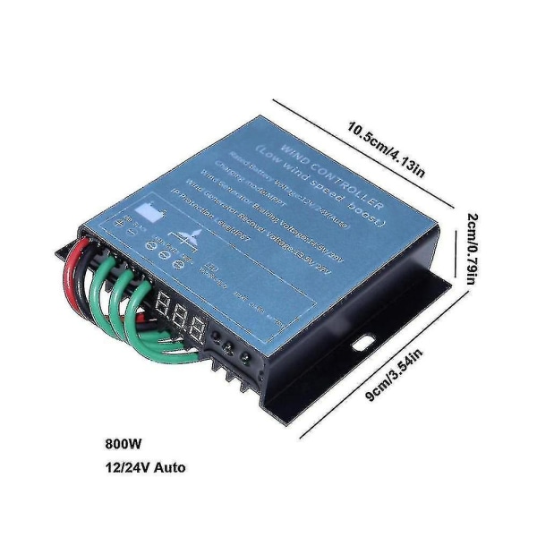 Tuulivoimalan ohjain 12/24v 800w Mppt Tuulilatausohjain Tuuliturbiinin generaattorin ohjain