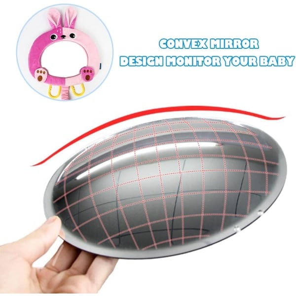 Babyspegel för bil, bilbarnstolsspegel, bakåtvänd babyspegel