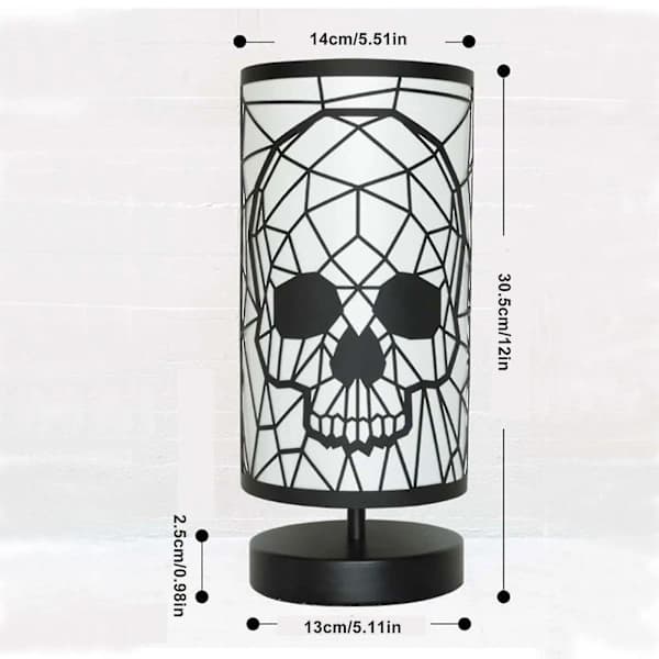 100% ny Sort Kranielys Gotisk Lampe Kranielys[CO]