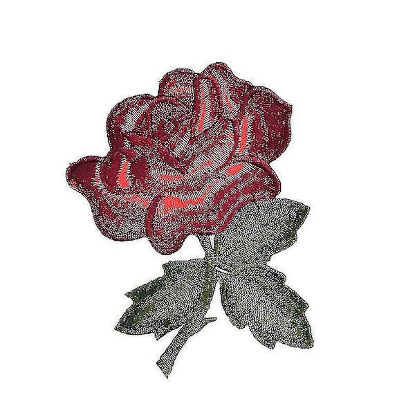 10 st blommor Boho ros lapp broderad retro blommig applikation strykjärn på sy på kärleksemblem
