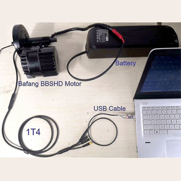 Elektrisk cykel USB-programmeringskabel för Bbs03 programmering av mittdriven motor Bbs01 Bbs02 Ebike för
