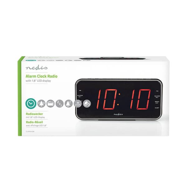 Digital Clock Radio with USB Socket Svart black