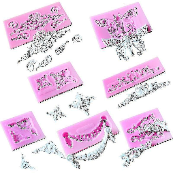 3D Craft Barock Scroll Relief Silikonform Kuchen Dekorieren Werkzeuge Fondant Schokolade Süßigkeiten