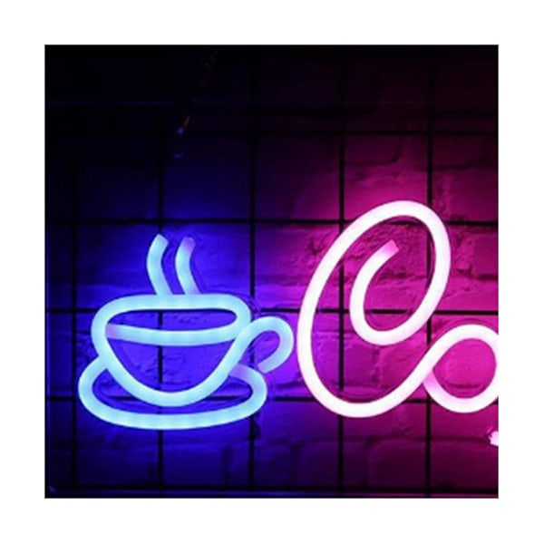 Kaffe Neon Skylt Usb-driven Kaffe Skylt Led Camping Ljus Led Skylt För Väggdekor Restaurang Hotell