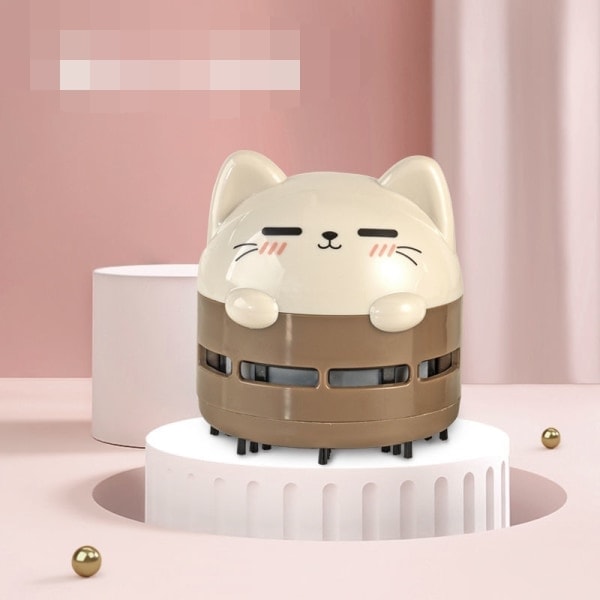 Oppladbar USB Mini Bordstøvsuger (Brun)