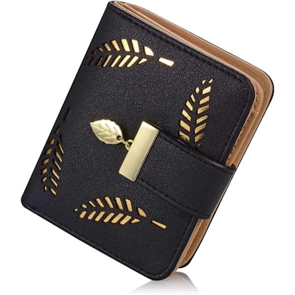 Plånbok Dam, Liten Läderplånbok Bifold Plånbok Handväska[co]