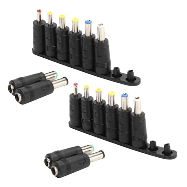 2 stk. USB til DC-kabel 11-i-1 strømledning Utskiftbare kontakter Datatilbehør[CO]