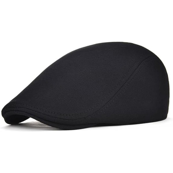 2-pack Bomulls Newsboy Kepsar för Män Mjuk Passform Taxi Hattar, Basker