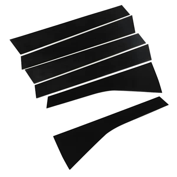 6 stk. Blank Sort Vinduesstolpe Trim Erstatning til JAZZ 2008-2013[co]