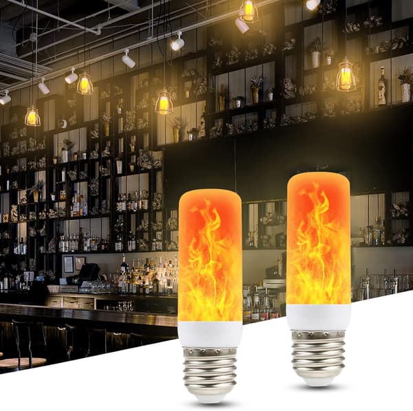 Flame Lamp | Flame Effect Lamps | Flickering Bulb, 4 Lighting Modes LED E27